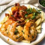 featured image for shrimp fra diavolo pasta.