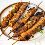 lamb kofta on plate.