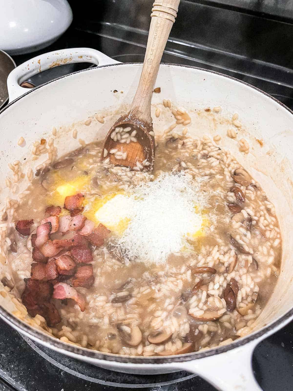 adding back in bacon and parm.
