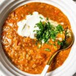Featured Image for Carrot and Lentil Soup.
