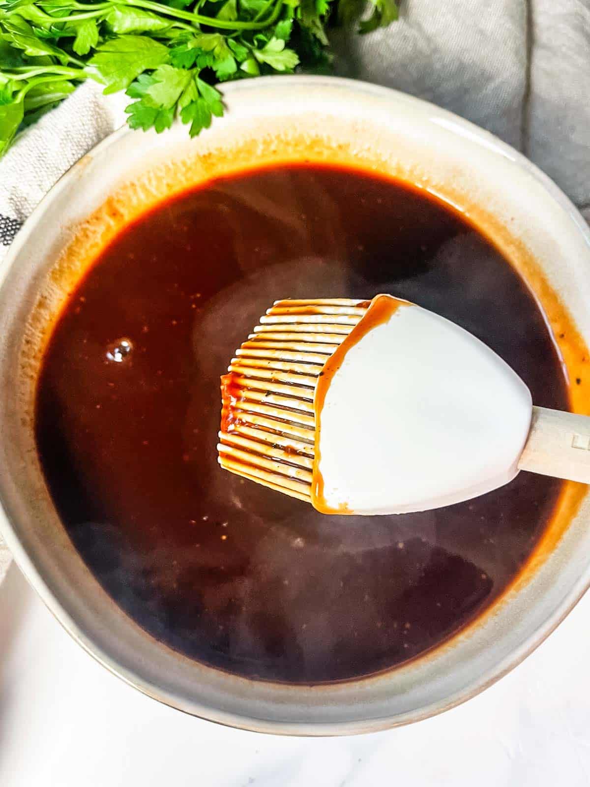 Italian BBQ Sauce in bowl. 