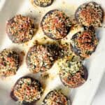 stuffed baby bella mushrooms featured image.