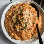 Tomato and mascarpone risotto featured image.