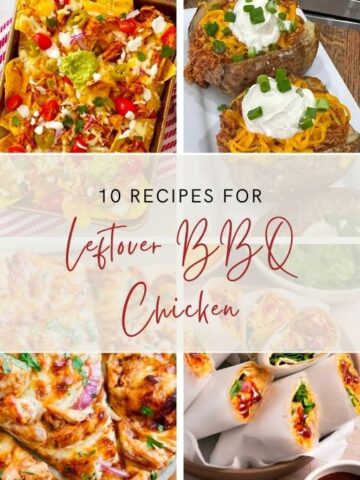 pin for leftover bbq chicken recipes.