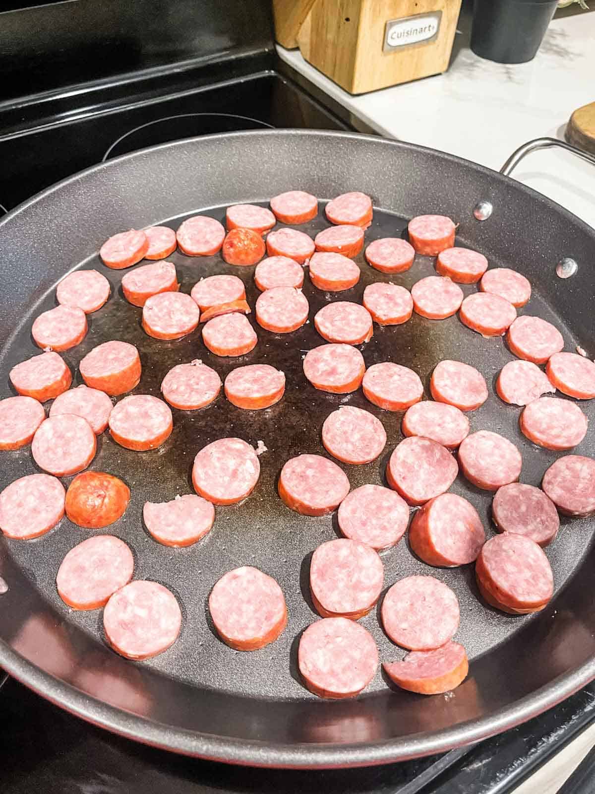 browning sausage. 
