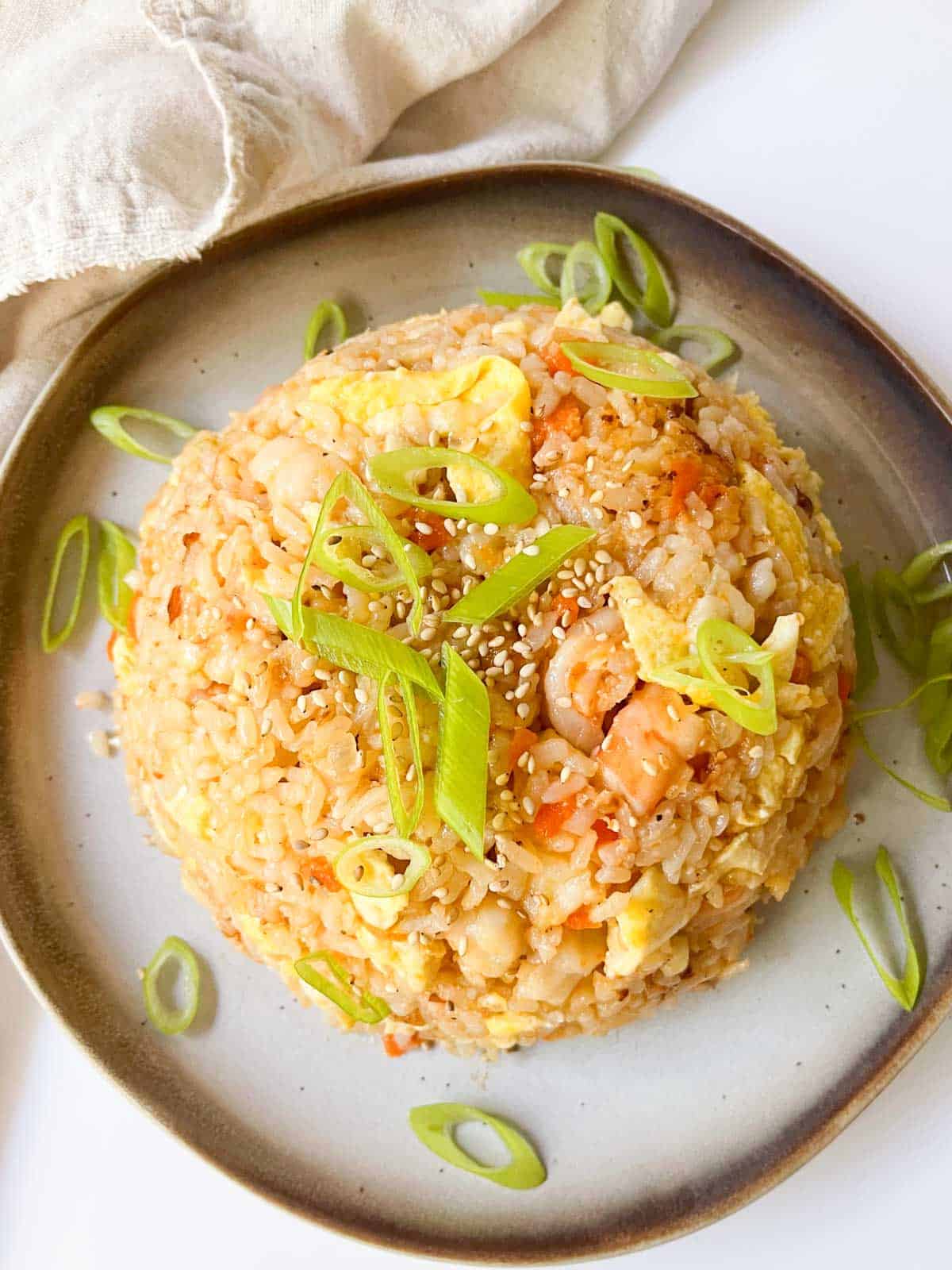 final image of shrimp fried rice.