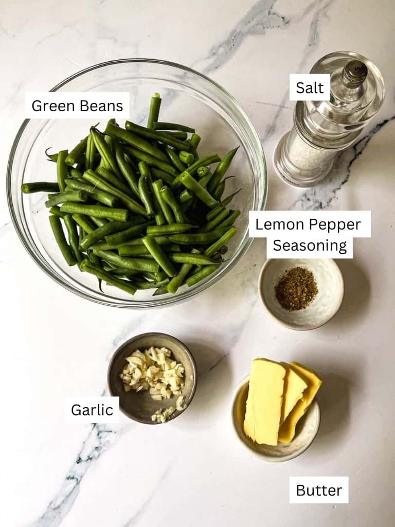 ingredients for green beans.