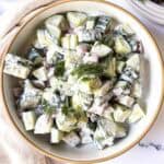 featured image for creamy cucumber salad.