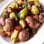 featured image for warm german potato salad.
