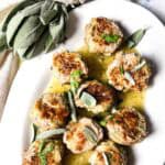 featured image turkey stuffing meatballs.