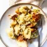 sourdough stuffing recipe featured image.