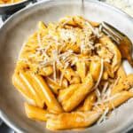 Chicken and vodka pasta featured image.