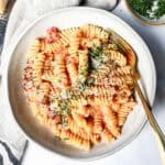 pink sauce pasta featured image.