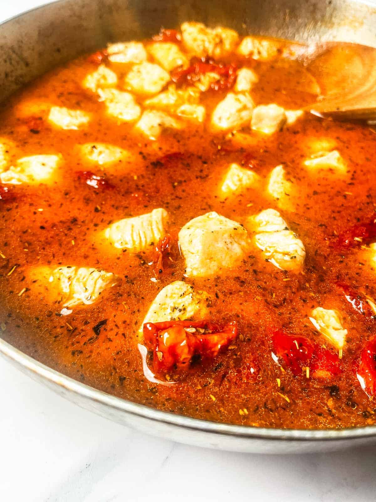 Broth added.