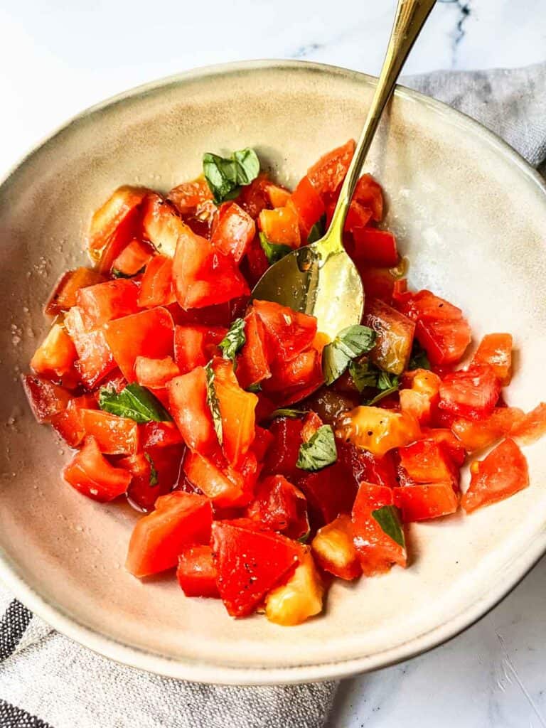 Basil with tomatoes.