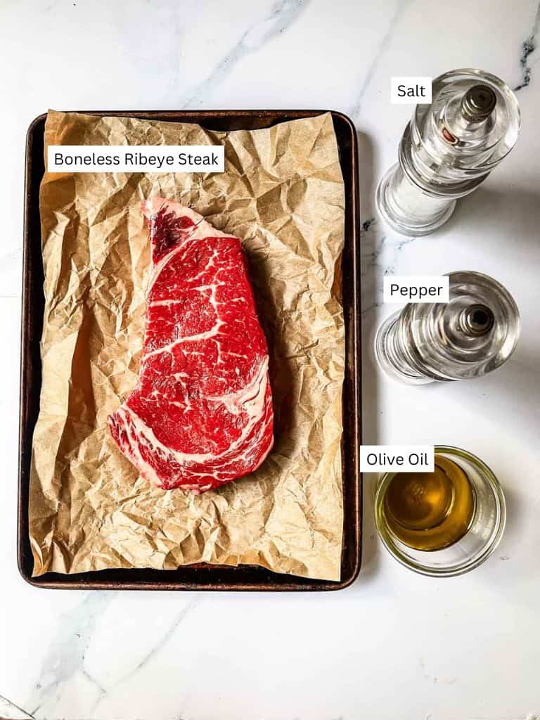 Grilled Ribeye Steak ingredients.