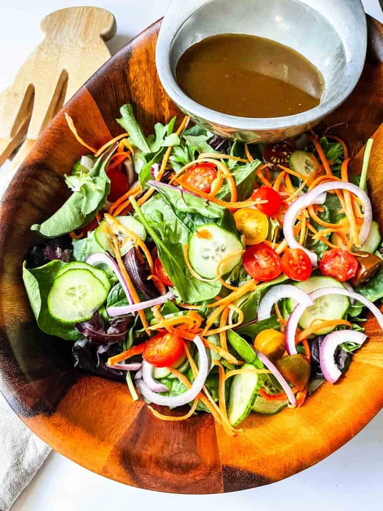 Salad served.