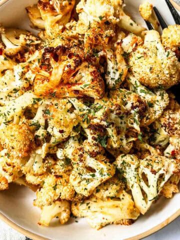 Italian roasted cauliflower featured image.